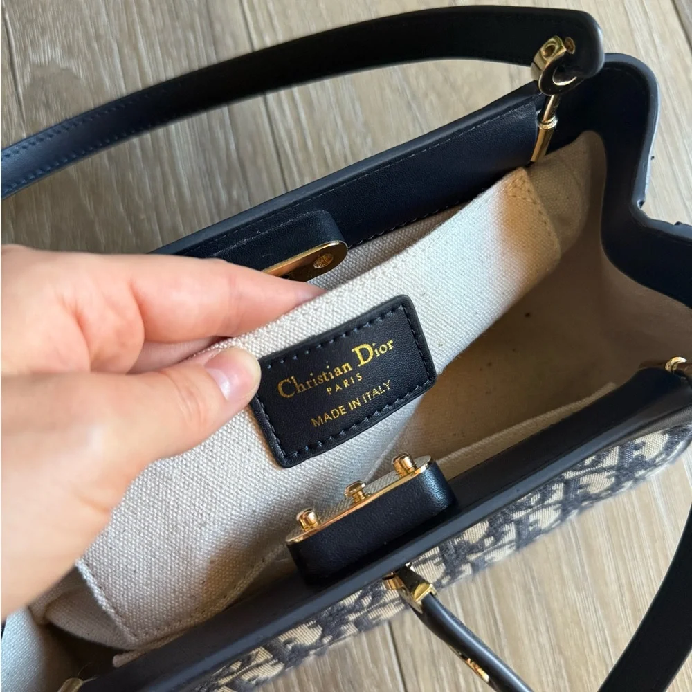 Christian Dior Oblique Jacquard Top Handle Bag Small - Picture 6 of 6